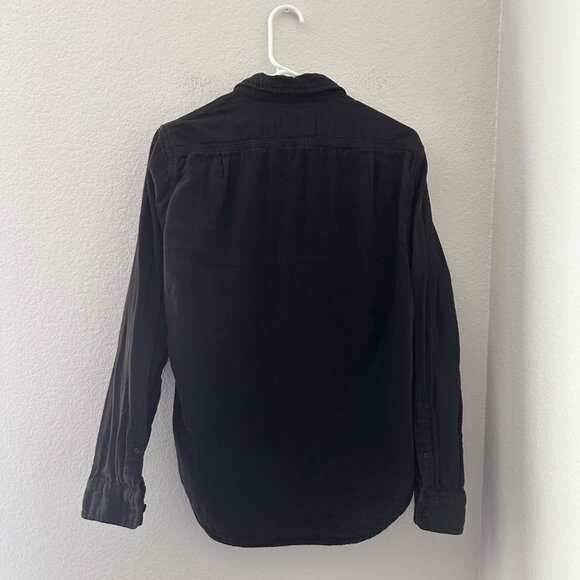 Buck Mason Button Up Shirt Double Weave Vintage Minimalist Black Sz S - Picture 3 of 10